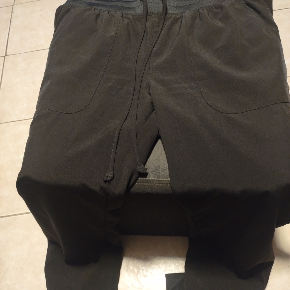 Black jogger scrub pants